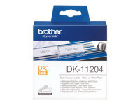 Brother DK-11204 - Noir sur blanc - 17 x 54 mm 400 tiquette(s) (1 rouleau(x) x 400) tiquettes multi-emploi - pour Brother QL-1050, 1060, 500, 550, 560, 570, 580, 600, 650, 700, 710, 720, 820