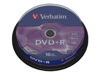 Verbatim DataLifePlus - DVD+R x 10 - 4.7 Go - support de stockage