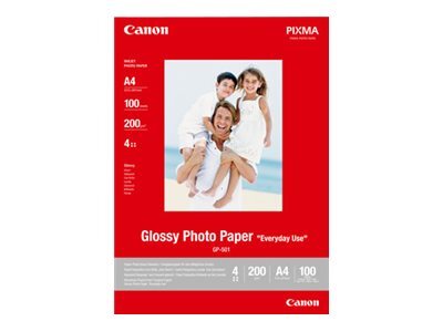 Canon GP-501 - papier photo - brillant - 100 feuille(s) - A4 - 200 g/m