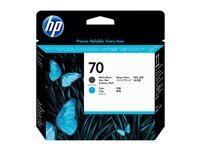 HP 70 - cyan, noir mat - tÃªte d'impression