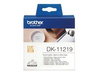Brother Rouleau dE9tiquettes rondes DK-11219 D8 12 mm papier blanc 1200 pcs compatible QL
