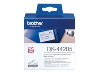 Brother Rouleau d'étiquettes continu 62 mm x 30,48 m DK44205 - adhésif décollable