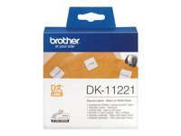 Brother Rouleau 1000 étiquettes 23 x 23 mm papier blanc, adhésif permanent DK-11221