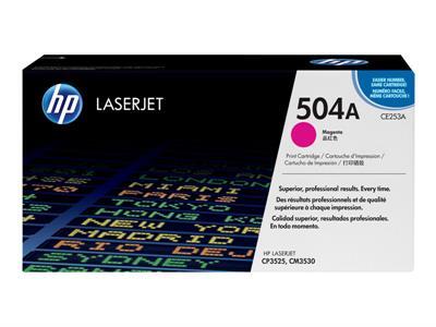 HP 504A - Magenta - original - LaserJet - cartouche de toner (CE253A) - pour Color LaserJet CM3530 MFP, CM3530fs MFP, CP3525, CP3525dn, CP3525n, CP3525x