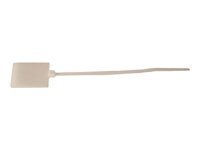 Lien serre-cbles avec porte-tiquette 28 x 20 mm - 10 pcs - 130 x 2,5 mm