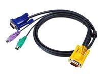 Aten Noir Câble Kvm 3M Ps/2 Avec Sphd 3 En 1 - Neuf - Image 3