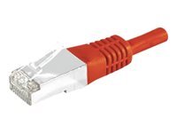 Cordon RJ45 catgorie 6 S/FTP rouge - 0,3 m