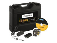 DYMO Rhino 5200 - Hard Case Kit - tiqueteuse - Noir et blanc - Rouleau (1,9 cm ) - outil de coupe - jaune