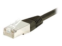 Cordon RJ45 catgorie 5e F/UTP noir CCA - 0,15 m