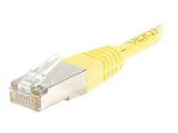 Cordon RJ45 catgorie 5e F/UTP jaune CCA - 0,5 m
