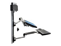 Ergotron LX kit de montage - pour cran LCD/clavier/souris/processeur - petit support de CPU - noir, aluminium poli