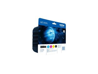 Brother LC1280XLVALBP - pack de 4 - noir, jaune, cyan, magenta - original - cartouche d\'encre