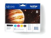 Brother LC1240 Value Pack - pack de 4 - noir, jaune, cyan, magenta - original - cartouche d'encre