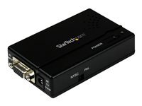 StarTech.com Convertisseur haute resolution VGA vers Composite ou S-Video. - convertisseur video - noir