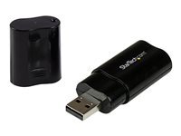 StarTech.com Carte son USB - Adaptateur audio 3,5 mm - Carte son externe - Noir - Carte son externe (ICUSBAUDIOB) - carte son