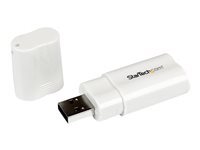 StarTech.com Carte son externe USB vers audio stereo - Adaptateur audio stereo - 1x USB A male - 2x 3,5 mm Mini-Jack femelle - carte son