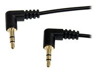 StarTech.com Câble audio stéréo Slim 3,5 mm à angle droit de 30 cm - M/M Noir - vue 1