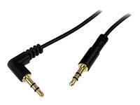 StarTech.com Cable audio stereo Slim 3,5Â mm a angle droit de 30Â cm - M/M - cable audio - 30 cm