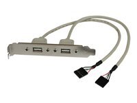 StarTech.com Cable adaptateur USB 2.0 IDC 5 broches vers plaque a 2 ports USB A - 2x IDC femelle - 2x USB 2.0 A femelles - panneau USB - USB pour connecteur en ligne 5 broches
