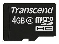 Transcend - carte mmoire flash - 4 Go - microSDHC