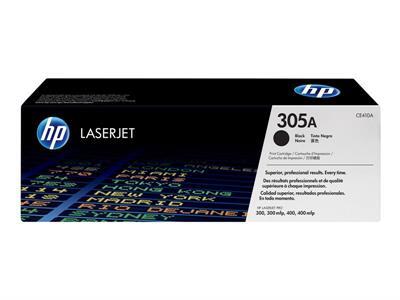 HP 305A - Noir - original - LaserJet - cartouche de toner (CE410A) - pour LaserJet Pro 300 color M351a, 300 color MFP M375nw, 400 color M451, 400 color MFP M475