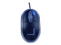 Urban Factory Cristal Mouse Optical USB 2.0, 800dpi, Internal Light, Black - souris - USB - noir, transparent