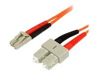 StarTech.com Fiber Optic Cable Multimode Duplex 62.5/125 Lszh Lc/Sc Om1 Lc To Sc Fiber Patch Cable (Fiblcsc3) Cable Reseau 3 3M de Inmac Wstore - Image 1