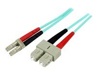 StarTech.com Câble fibre optique duplex 50/125 OM3 multimode LC/SC - 2 m Bleu - vue 6