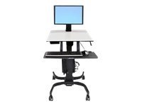 Ergotron WorkFit-C Single LD Sit-Stand Workstation - chariot
