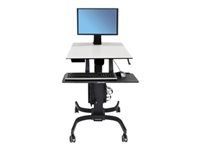 Ergotron WorkFit-C Single LD Sit-Stand Workstation - chariot