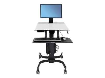 Ergotron WorkFit-C Single LD Sit-Stand Workstation - chariot