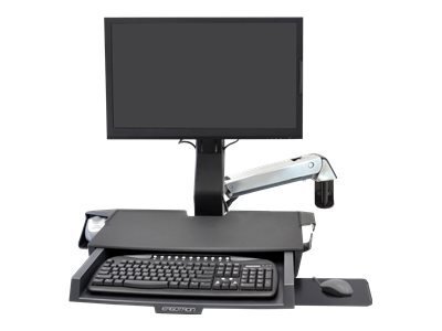 Ergotron kit de montage - pour cran LCD/clavier/souris/lecteur de codes  barres - aluminium poli