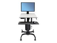 Ergotron WorkFit-C Single HD Sit-Stand Workstation - chariot