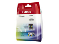 Canon CLI-36 Twin Pack - pack de 2 - couleur (cyan, magenta, jaune) - originale - reservoir d'encre