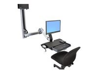 Ergotron Sit-Stand Combo Extender composant de montage - pour cran LCD/clavier/souris/lecteur de codes  barres/processeur - aluminium poli