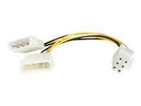 StarTech.com Cable Adaptateur D'alimentation Lp4 Molex Vers Carte Graphique Pci Express Broches De 15 Cm 2X Lp4 Vers Pcie Pin M/M Adaptateur Secteur Alimentation Interne 4 Plots Pour Alimentation Pcie De Broches 15.2 Cm Taille 6 de Inmac Wstore
