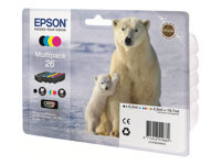Epson 26 Multipack - pack de 4 - noir, jaune, cyan, magenta - original - cartouche d'encre