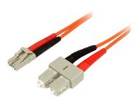 StarTech.com Cble fibre optique duplex multimode LC SC  1 m - Cordon / jarretire fibre optique OM2 (50/125) - Orange