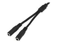 StarTech.com Cable repartiteur stereo SlimÂ - Male 3,5Â mm vers 2Â femelles 3,5Â mm - repartiteur audio - 20 cm