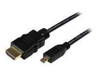 StarTech.com Câble Hdmi Haute Vitesse Avec Ethernet 0,5 M - Hdmi Vers Hdmi Micro - M/m Noir - vue 2