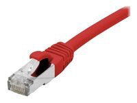 Cordon RJ45 catégorie 6A F/UTP LSOH snagless rouge - 15 m