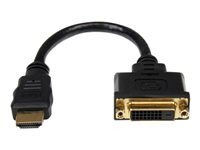 StarTech.com Cable adaptateur video HDMI vers DVI-D de 20Â cm - HDMI male vers DVI femelle - adaptateur video - HDMI / DVI - 20.32 cm