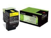 Lexmark 802Y - jaune - original - cartouche de toner - LCCP, LRP