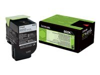 Lexmark 802K - noir - original - cartouche de toner - LCCP, LRP