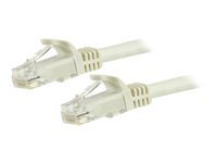 StarTech.com Cable Reseau Cat6 Gigabit Utp Sans Crochet De Cordon Ethernet Rj45 Anti-Accroc Cable Patch Male / Male Cordon De Raccordement 15 15M Blanc de Inmac Wstore - Image 1