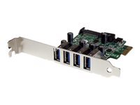 StarTech.com Carte contrôleur PCI Express à 4 ports USB 3.0 SuperSpeed - Adaptateur PCIe avec UASP et alimentation SATA