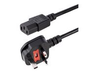 StarTech.com Câble d'Alimentation PC 3 m- Prise de Secteur UK - IEC 320 C13 vers BS 1363 Noir - vue 5