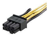 StarTech.com Cable adaptateur d'alimentation PCI Express a 6 broches vers 8 broches de 15 cm - PCIe 6 pin vers 8 pin - F/M - cable d'alimentation - 15.5 cm