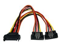 StarTech.com Cable repartiteur en Y d'alimentation SATA vers 2x SATA avec verrouillage - 15 cm - Cable doubleur alimentation SATA - repartiteur d'alimentation - alimentation SATA pour alimentation SATA - 15.24 cm