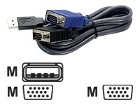 TRENDnet TK CU10 - cable clavier / video / souris (KVM) - 3.1 m